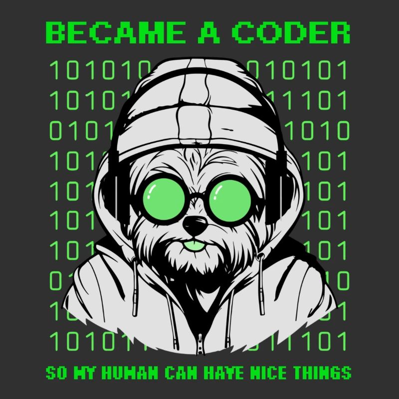 Devenu codeur – Hacker Dog Binary Look