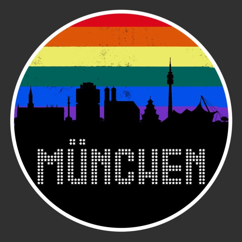 München Skyline Regenbogen
