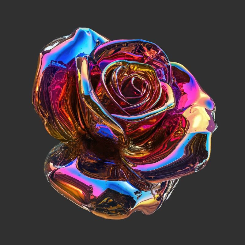 Irisierende Regenbogenrose