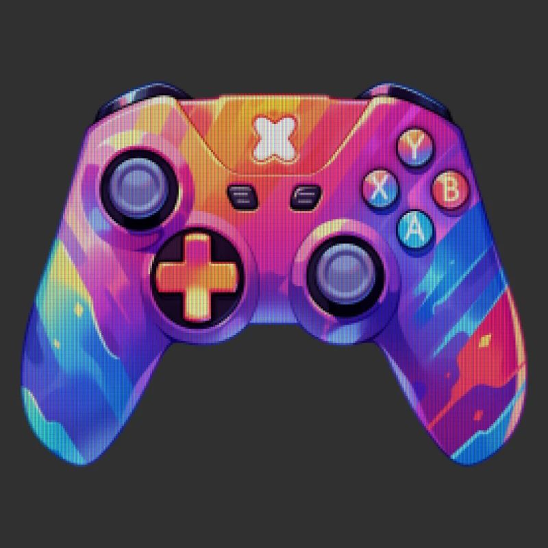 Pixel art video game controller