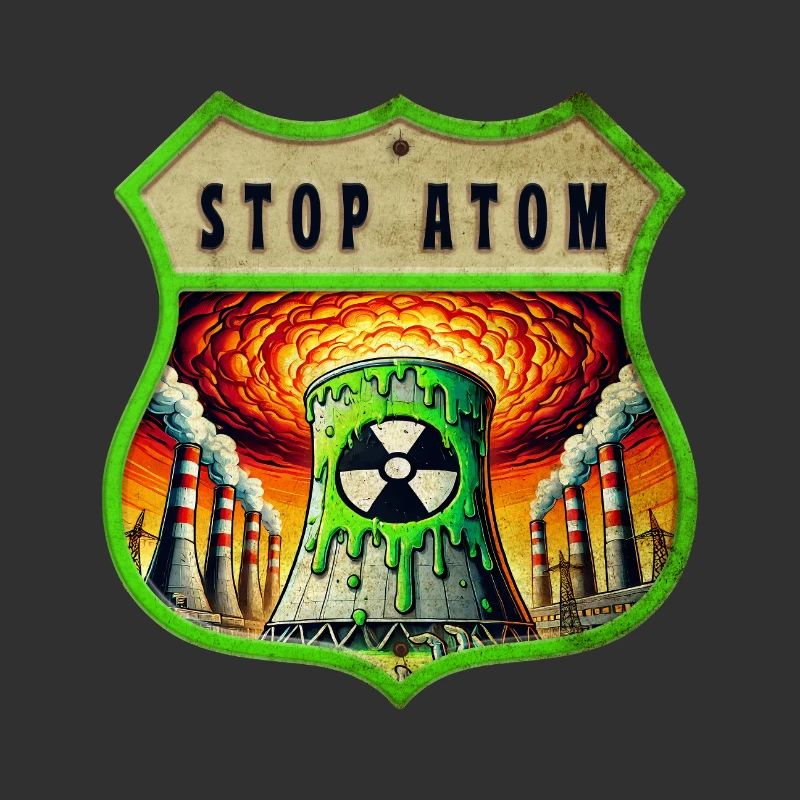 Stop Atom Crest Design
