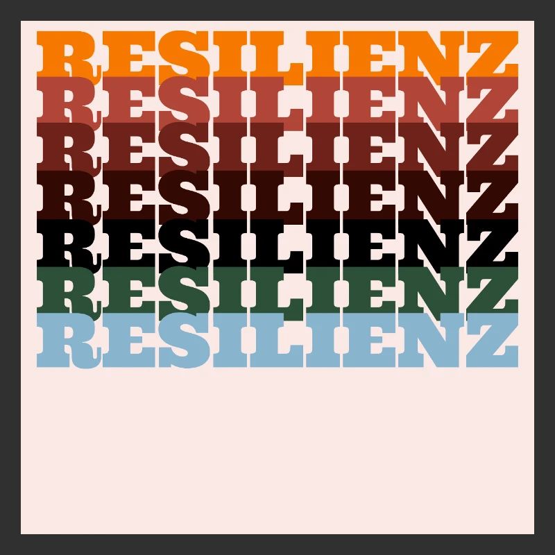 Typographie en impression colorée Resilience