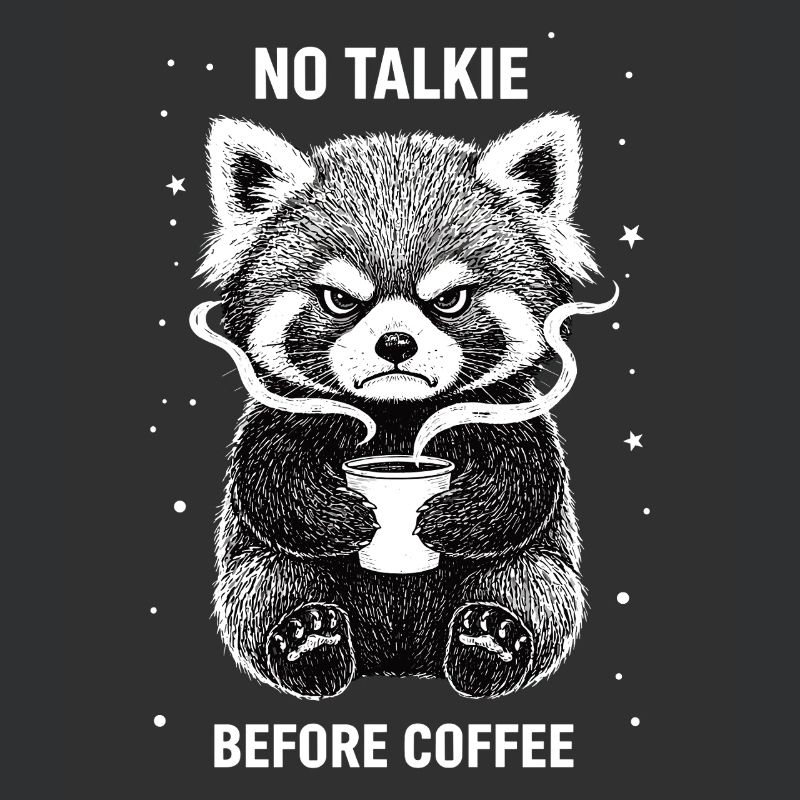 Pas de conversation devant le panda roux amateur de café