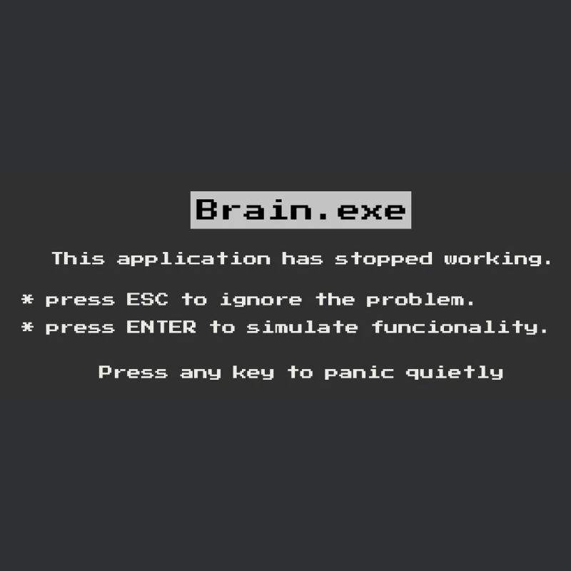 Brain.exe – Lustiges Computerfehler-Shirt