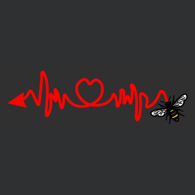 Cardio-Herzfrequenz, Biene mit Stachel oder Pfeil