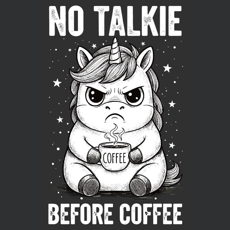 Pas de conversation devant une licorne amoureuse du café