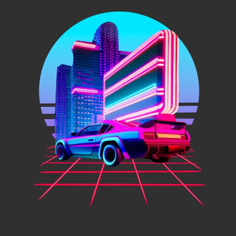Retro Wave 80s Skyline Electro-Wave Vaporwave