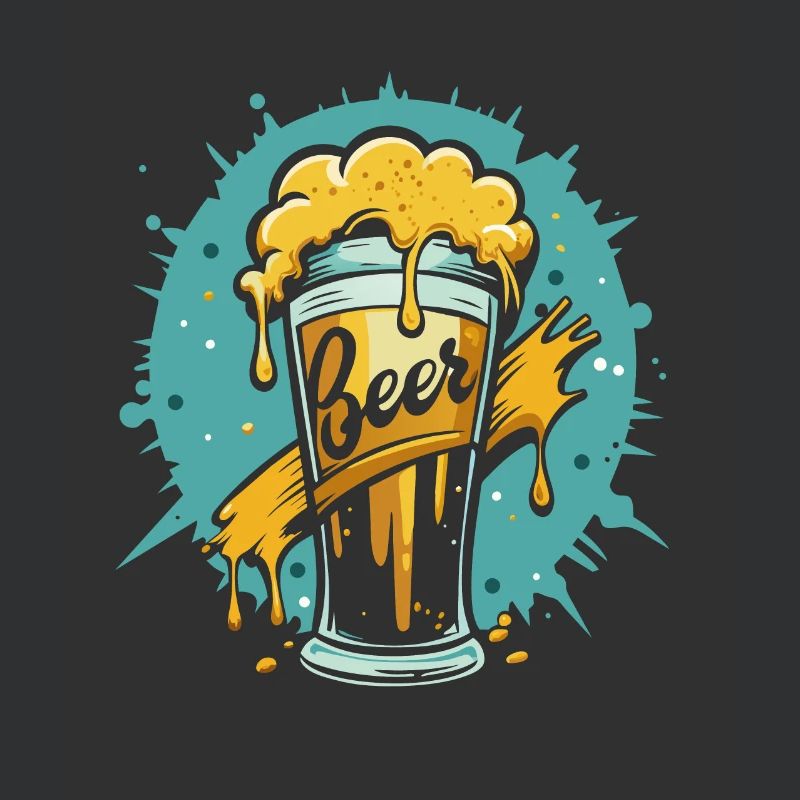 Graphique d’éclaboussures de bière mousseuse