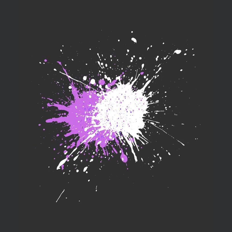 Explosion de couleur violette sur noir