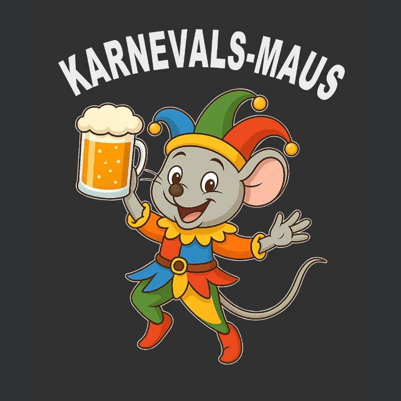Karnevalsmaus mit Bierkrug