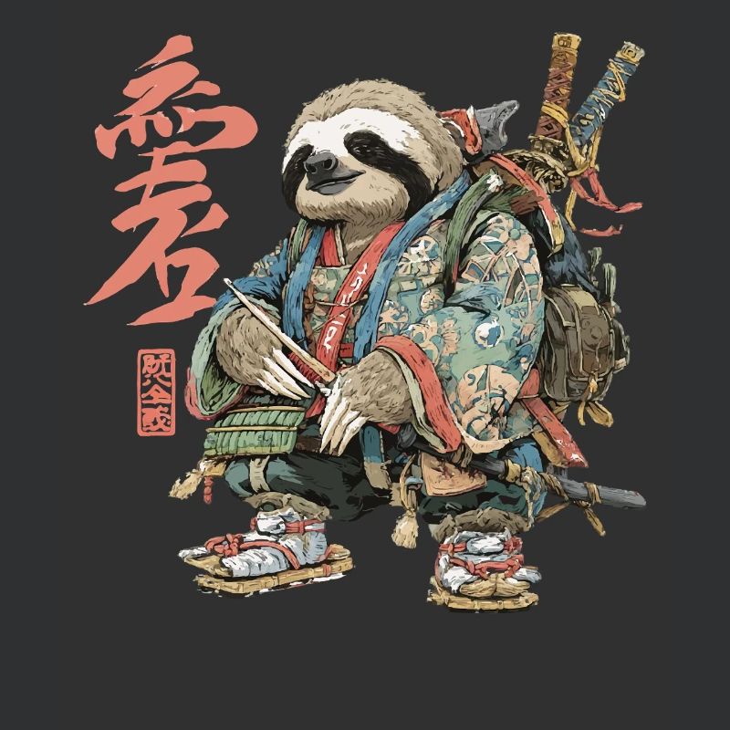 Sloth Samurai in Ukiyoe Armor