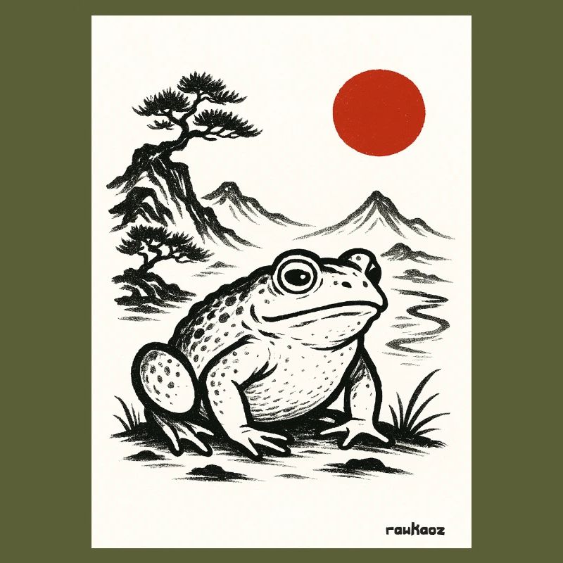 Frog Toad Under Japanese Sun