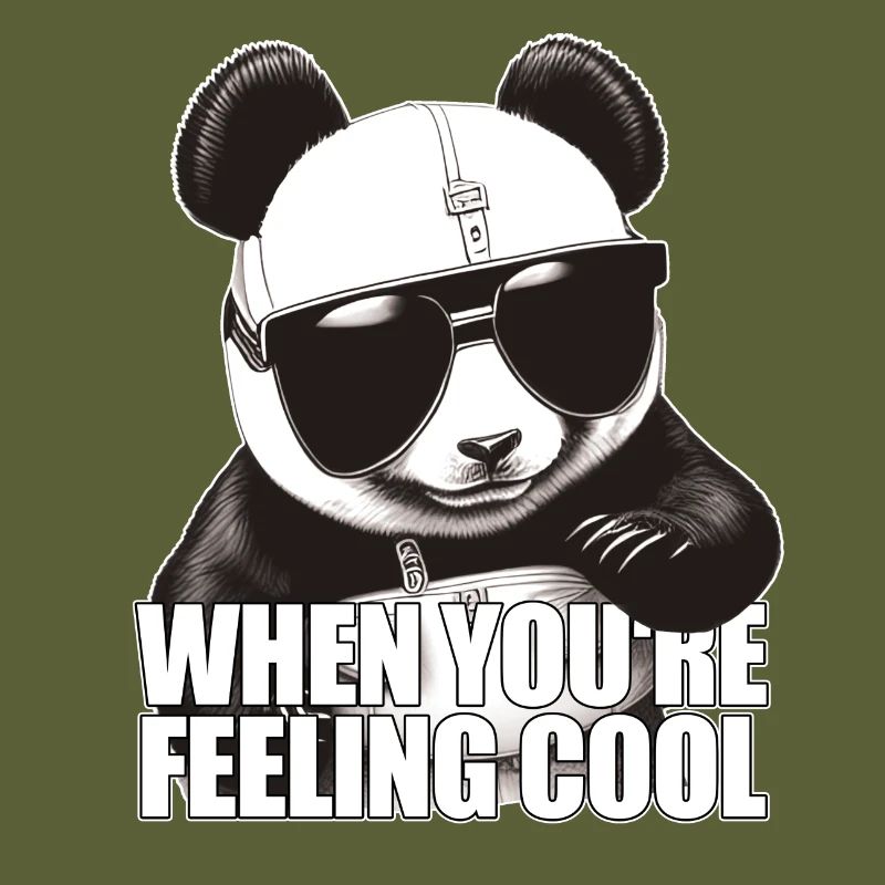 Cool panda feeling good