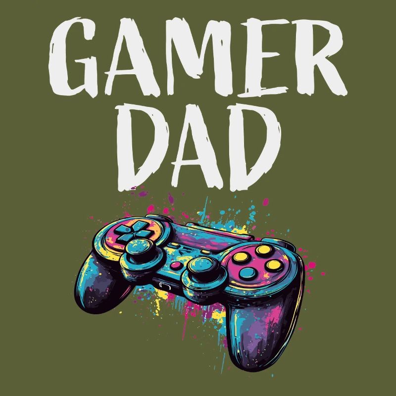 Gamer Dad Controller Farbexplosion