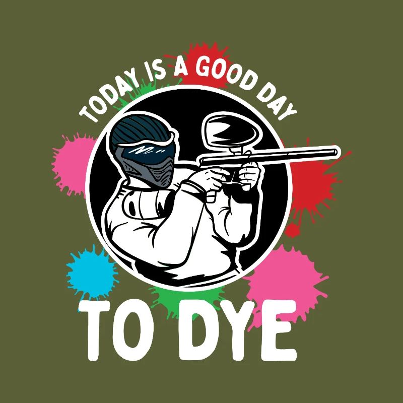 Conception sportive compétitive avec action de paintball et éclaboussures