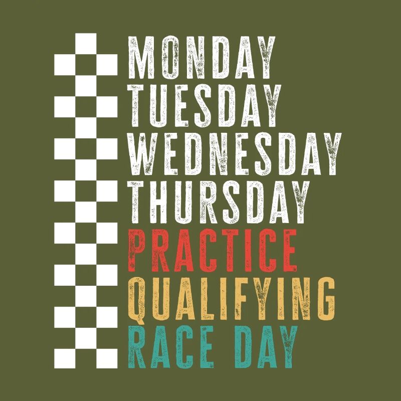 Race Week Schedule: Practice Qualifying Race