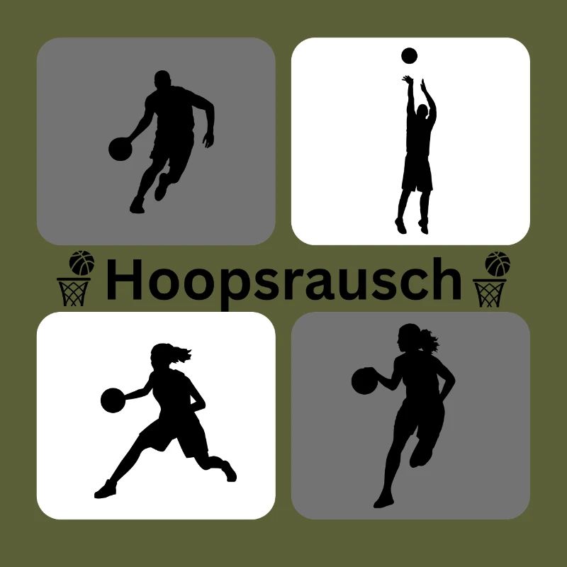 Basketball Silhouetten Dynamik