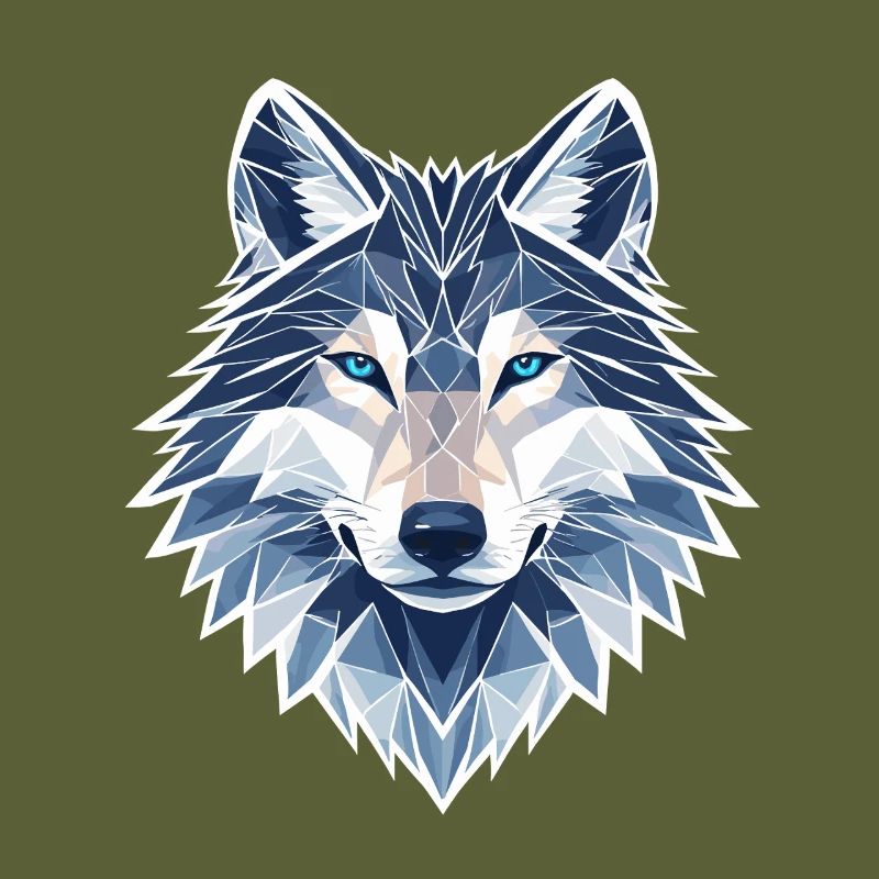 Geometric Wolf - Modern Geometric Wolf