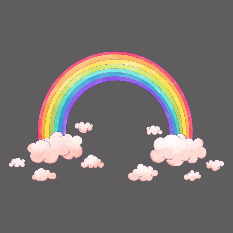 Rainbow dream with clouds