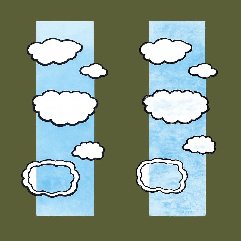 Cloud Columns on Sky Strips