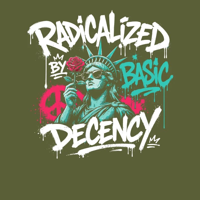 Radikalisierte Basic Decency Graffiti