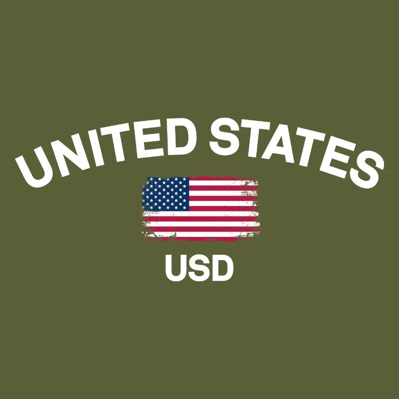 Graphique USD du drapeau américain vieilli