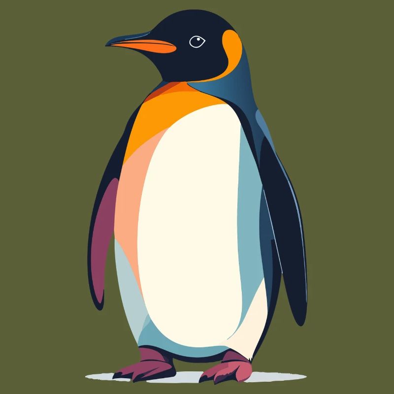 Graphique vectoriel abstrait du Pingouin debout sur la glace