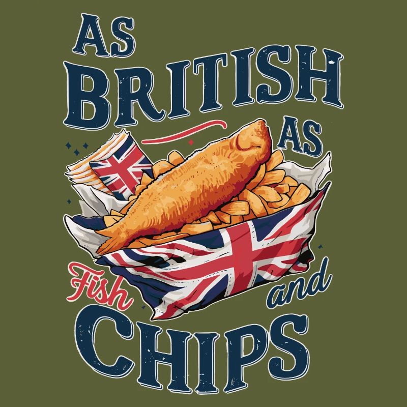 British Pride Fish and Chips Union Jack Design
