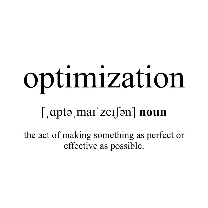 Optimization (Optimierung) Definition Dictionary