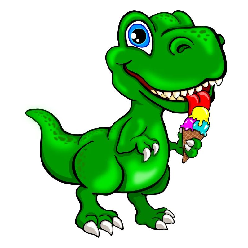 Dino mit Eis -Dinosaurier mit Eis