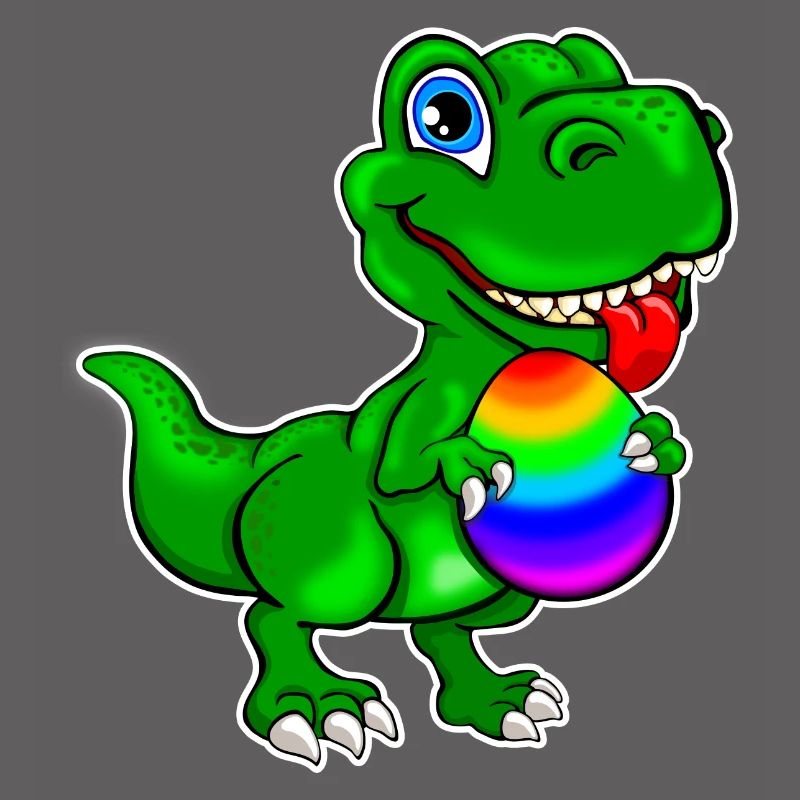 Dino with Easter egg