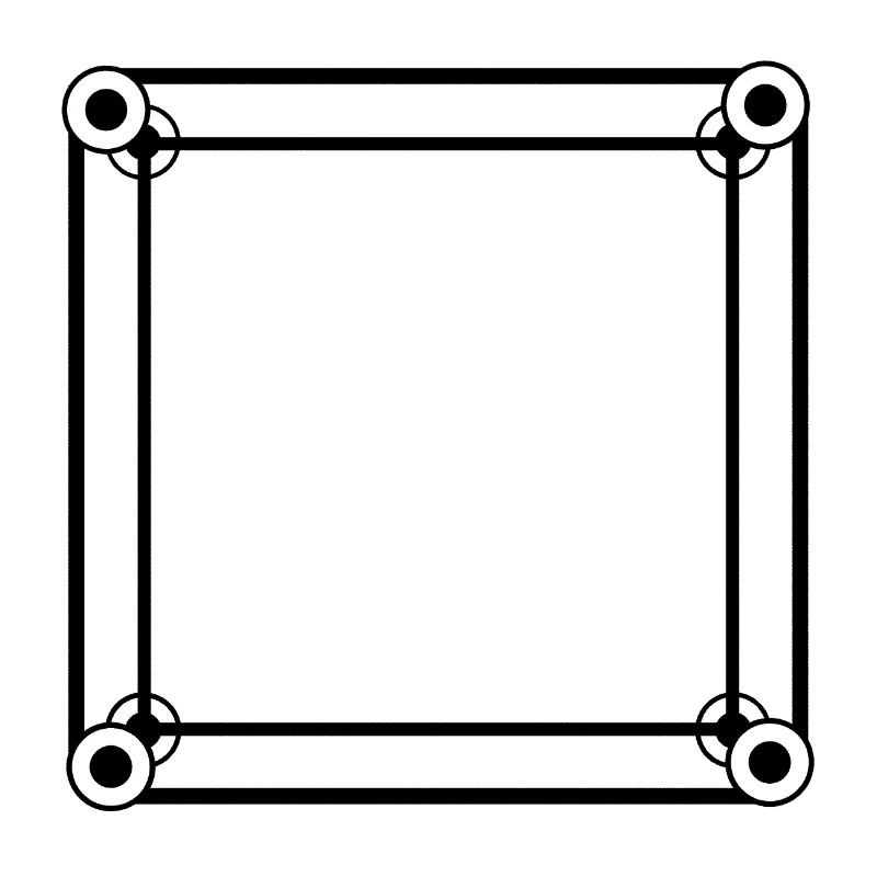 Simple square frame black