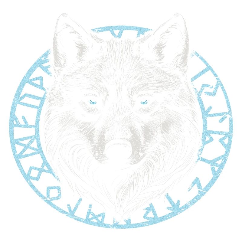 Wikinger Wolf mit Runen
