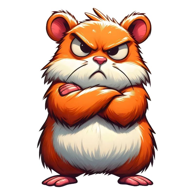 hamster grognon mécontent
