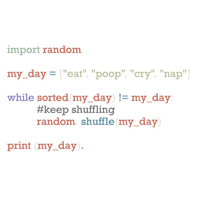 Lustiger Python-Code über den Alltag, Baby