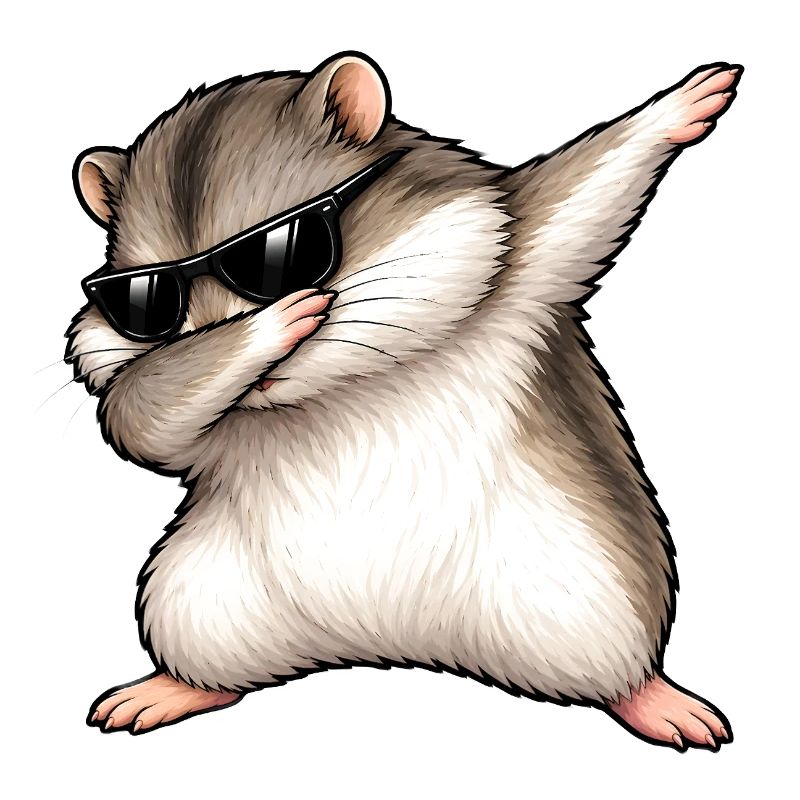 Dabbing Dschungarian Dwarf Hamster