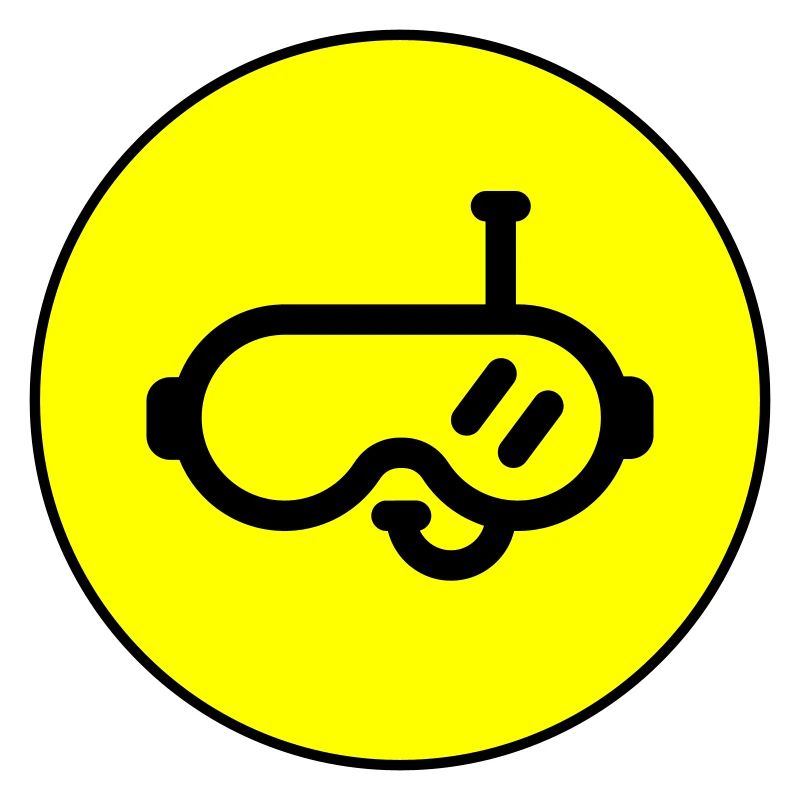 Diving goggles circle