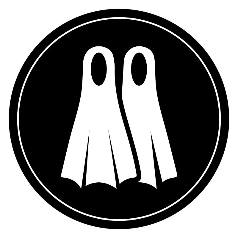 Cercle de nageoires de plongée
