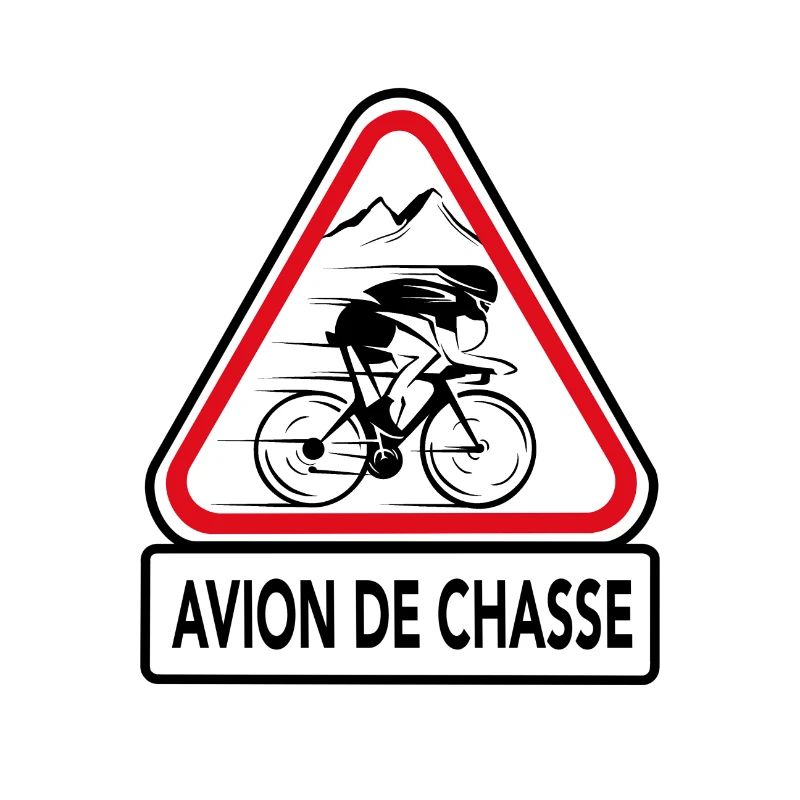 Avion de chasse panneau - Vélo de route