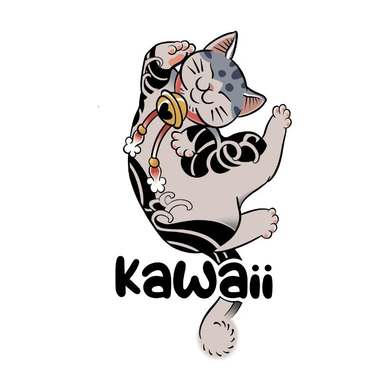 Kawaii Anime Cat - Japanimation drawing cute