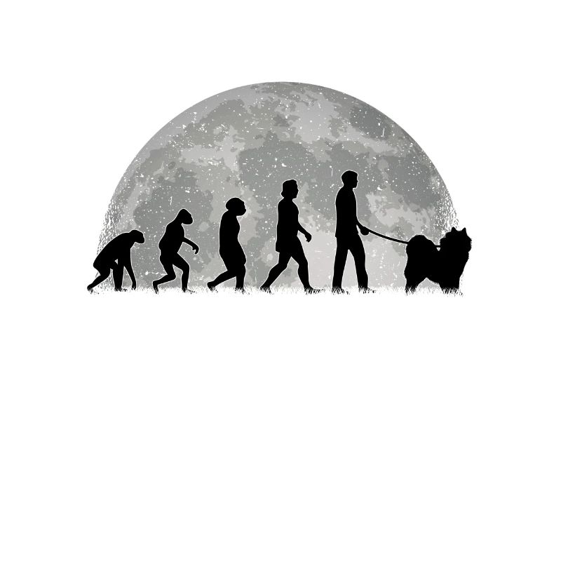 Samojede Evolution lune Chien de traîneau Samojede
