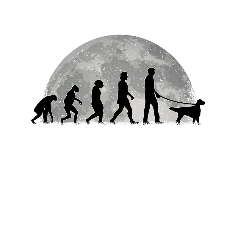 English Setter Evolution Mond Englischer Setter