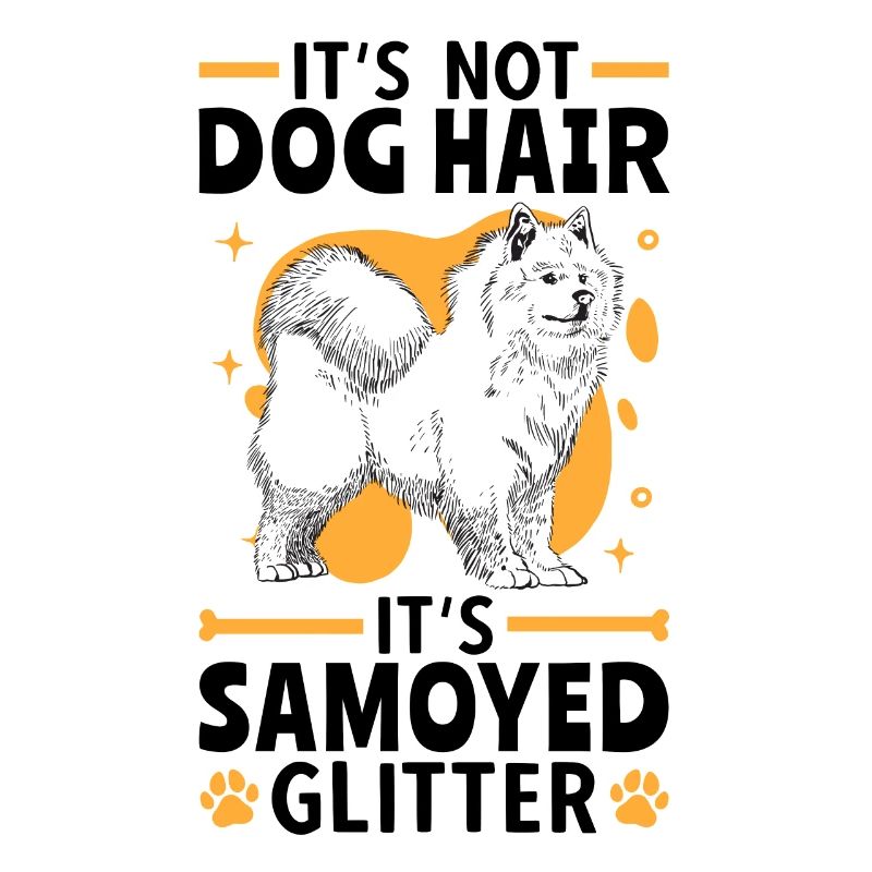Samojede Glitzer Schlittenhund Samojeden