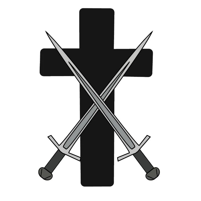 Dark Cross Médiéval Épées Guerrier Combattant