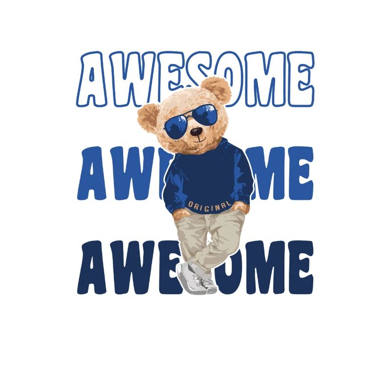 Cool Teddy Bear with Sunglasses - Awesome
