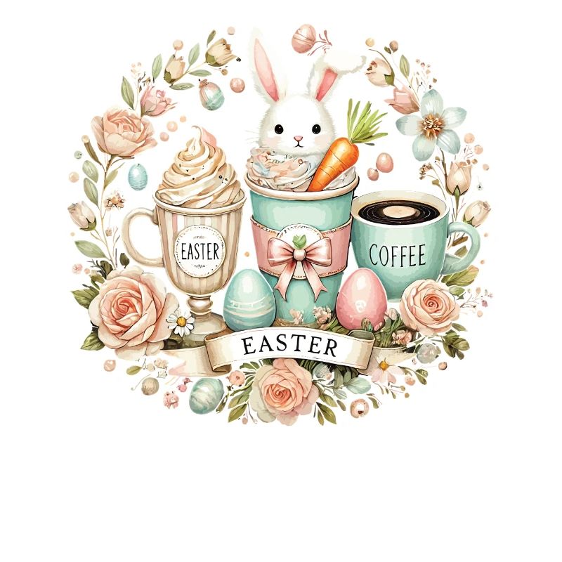 Lapin de Pâques Café Latte Macchiato de Pâques Design