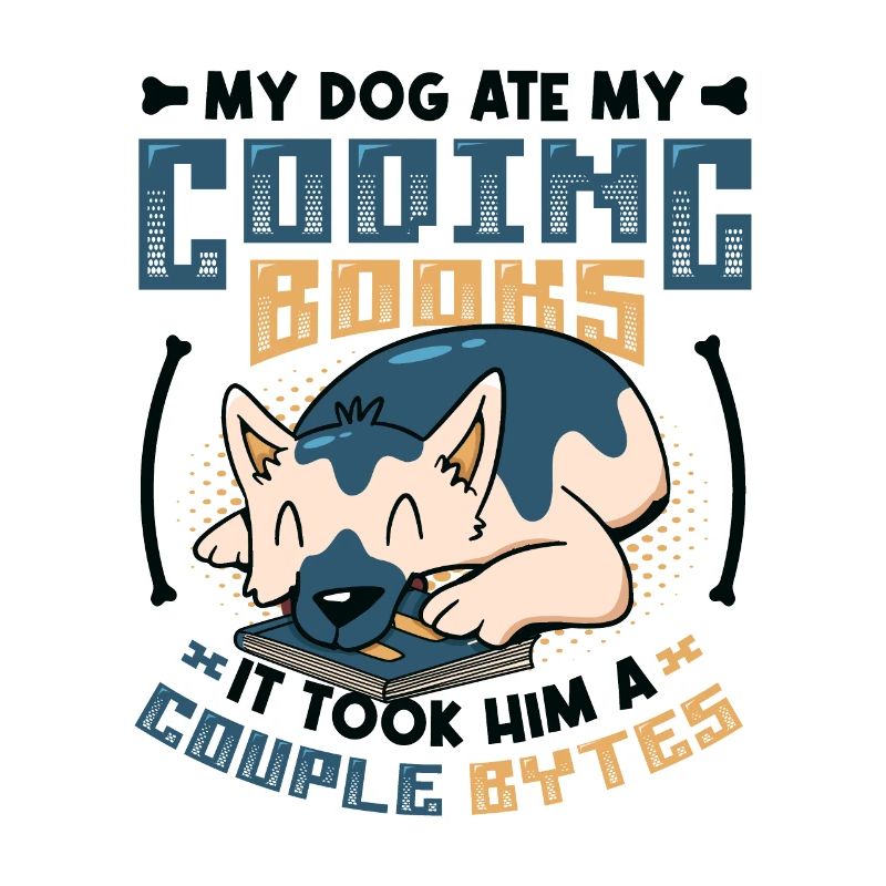 Dog Bytes Code Computer Joke Programming