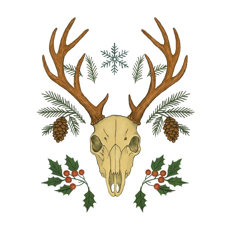 Winterhirsch-Schädelwappen