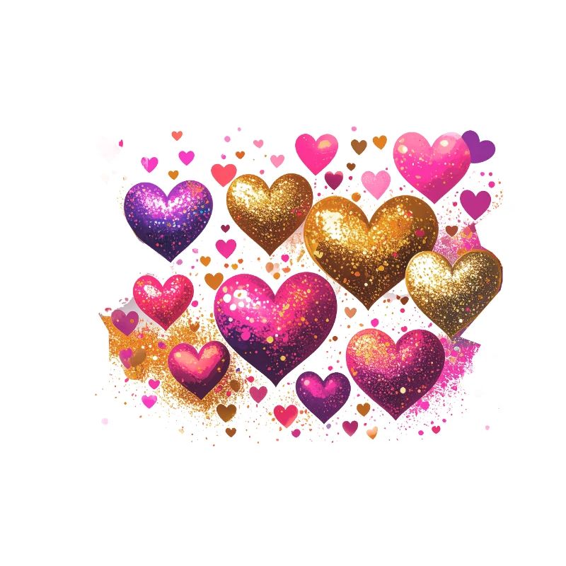 coeurs,or,rose,graffiti,coeur