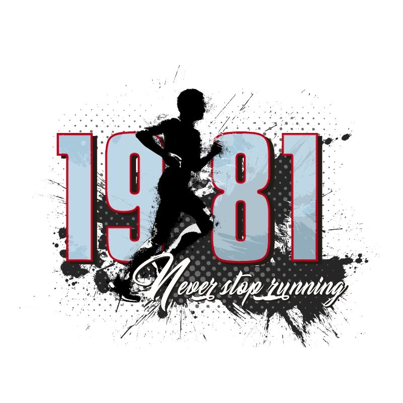 Course, anniversaire, jogging, 1981